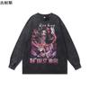 Atacado transfronteiriço outono e inverno 2024 wish venda quente novo europeu e americano gola redonda masculina e feminina camiseta top manga curta estampada Yama