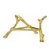 Base triangular transparente de cristal en forma de rama de árbol, un regalo para un adorno de mesa de sala de estar de lujo ligero o soporte para muñecas