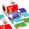 180 Adesivos/Rolo Adesivos de Natal Populares Transfronteiriços Presente Decoração DIY Adesivos de Confeitaria Selagem Etiquetas Autoadesivas