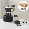 Cafetera Italiana para Casa Cafetera de Mano para Café Preparado a Mano Máquina de Café Set de Estufa Cerámica Eléctrica para Exteriores Extracción Pequeño Electrodoméstico Café