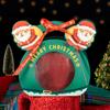 Pegatina decorativa navideña transparente con marca de agua, feliz Nochebuena, regalo de manzana y fruta, etiqueta decorativa.