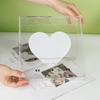 Caja de Flores de Acrílico de Alta Transparencia para CD, Caja de Regalo de Flores Eternas Tipo Deslizante, Marco de Fotos Transparente con Flores Secas, Caja de Recuerdos para Bodas, Personalizable
