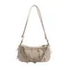 Bolso de Mujer de Alta Gama Transfronterizo Diseño de Nicho Bolso de Hombro con Borlas para Mujer Nuevo 2024 Bolso Mini tipo Bagel
