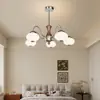 Lámpara Colgante Vintage de Caqui, Lámpara Retro de Madera de Fresno Blanco para Comedor, Lámpara de Sala de Estar Estilo Francés Crema Gama Alta Dormitorio Bauhaus