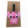 Etiqueta de equipaje de Stitch de orejas grandes y lindo de Star Baby, etiqueta con logo de equipaje de goma suave de PVC, colgante para tablero, colgante de embarque
