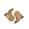 Botas de tacón grueso estilo retro para mujer, nueva colección otoño 2026, con tacón oculto para mayor altura, perfectas para combinar con faldas, creando un look casual y estilizado, y adecuadas como botas cortas de equitación.
