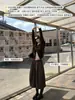 Cárdigan de Punto para Mujer Baishiwang Otoño Invierno Cuello Redondo Manga Larga Holgado Retro Estilo Old Money Abrigo Suéter