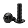 Tornillos de Máquina de Cabeza Plana Grande Cruz Acero Inoxidable 304 Negro Tornillos de Cabeza de Hongo con Cabeza de Paraguas Zincado Negro M2M3M4M5M6