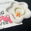 Tocado con banda de goma pequeña para el pelo con diseño de oso de dibujos animados, niña, estudiante, pareja, Mori