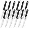 En Stock Amazon Mango de Plástico Cuchillo para Bistec Acero Inoxidable Dentado Cuchillo para Bistec Hotel Estilo Occidental Cuchillo Estilo Americano Estilo Británico