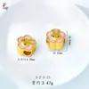 Cuentas Espaciadoras Doradas Estilo Antiguo de Alta Retención de Color para Pulsera, Pulsera de Muñeca, Accesorios de Collar DIY, Cara Sonriente Flor Agujero Grande Componentes DIY de Agujero Pasante