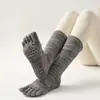 Calcetines Nuevos de Algodón de Cinco Dedos Profesionales para Pilates Deporte Fitness Calcetines con Dedos Separados Calcetines de Yoga Antideslizantes con Gel