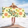 Toalla de playa de microfibra con impresión 3D, toalla cuadrada de secado rápido, toalla de baño para vacaciones en la playa, serie de frutas, venta al por mayor de fábrica