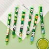 Caneta Esferográfica Fofa de Panda com Acionamento por Pressão Estudante Desenho Animado Tinta Preta Carbono Caneta D'água Alto Valor de Cor Papelaria de Escritório Caneta de Pressão