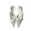 Zapatos Negros de Tacón Alto Estilo Francés de Nicho 2026, Sandalias de Punta Cerrada, Zapatos de Mujer, Nuevos Zapatos Elegantes de Punta para Eventos Sociales de Verano