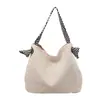 2026 Nova Bolsa de Palha Grande Capacidade Tecida Bolsa de Praia Férias Listrada Bolsa de Praia Feminina Feita à Mão Bolsa Tecida Toque de Luxo