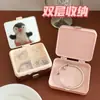 Nuevo Joyero Portátil Aretes Aretes Collar Anillo Caja de Almacenamiento Pequeño Exquisito Mini Joyero para el Hogar