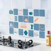 T pegatina autoadhesiva resistente a altas temperaturas anti-manchas de aceite pegatina para pared de azulejos de estufa papel pintado impermeable para cocina a prueba de aceite humo
