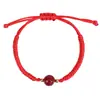 O Ano de Nascimento do Linho é o Ano do Cavalo, uma Pulseira de Corda Tecida à Mão para Homens e Mulheres, um Presente com Areia Dourada Roxa e Lema de Seis Palavras, Pulseira de Fio Vermelho Ajustável