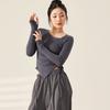 Ropa de Baile Moderna Ropa de Práctica Adulto Femenino Ballet Clásico Chino Ajustado con Cordón Top de Baile para Actuación