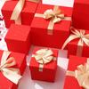 Caja de Regalo de Dulces para Boda de Año Nuevo, Caja de Regalo de Recuerdo, Cubo Cuadrado, Caja de Regalo para el Día de San Valentín, Accesorios para Bodas, Estampado Dorado