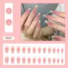 Blush Elegante Puro Desejo Usável Longo Gradiente Nude Adesivos para Unhas Clareamento Pontas de Unha Unhas Postiças Atacado