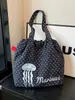 Bolsa de Ponto Cruzada Moda Coreana para Mulheres, Nova Bolsa Tote Elegante de Grande Capacidade, Bolsa de Ombro Versátil para o Verão