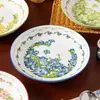 Loja de 3 yuans no atacado prato de frutas estampado de desenho animado de 8 polegadas prato de arroz divertido para crianças prato doméstico prato criativo de café da manhã lanche fruta