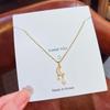 Colar de Aço Titânio Estilo Coreano Corrente Clavicular Fada Temperamento Feminino Versátil Pingente Design Nicho Choker Laço Joias Atacado