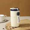 Taza Nueva Simple de Acero Inoxidable con Pantalla de Temperatura, Taza Termo de Regalo, Taza Portátil de Viaje de Aspecto Elegante, Taza Termo para Café