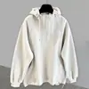 Sudadera Nueva con Capucha de Color Sólido Gruesa Forrada de Polar Unisex Cremallera Casual Holgada Estilo Pareja Versátil Ropa Cálida