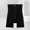 Calça de Renda de Malha Fina de Cintura Alta com Perna Reta para Modelar o Corpo, Roupa Íntima de Segurança Feminina, Calça de Barriga Respirável Confortável