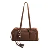 Bolsa de Mão de Boliche Nova Retro Outono 2026 Bolsa de Ombro Grande Capacidade Feminina Tendência Nicho Versátil Bolsa de Axila