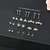 Conjunto de Brincos de Aço Inoxidável Mais Vendido da Amazon, Piercings de Lábio com Zircônia, Brincos de Luxo Leve, Conjunto de Brincos, Venda Direta Atacado de Fábrica