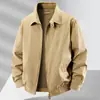 Jaqueta de Algodão Lavado com Gola para Comércio Exterior Transfronteiriço 2026 para Homens, Blazer Casual Solto para Primavera e Outono, Tendência Jovem