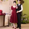 Vestido Negro de Cuello Cuadrado con Mangas Abullonadas para Mujer, Elegante Vestido de Longitud Media con Cuello Cuadrado, Ceñido a la Cintura, Corte Entallado para Compromiso, Homecoming, Banquete