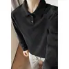 Colección Otoño 2026: Camisa polo extragrande estilo Hong Kong con diseño de manga larga y cuello grande, disponible en tallas M-5X