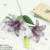 Leyouyi Flor Artificial Lírio Impressa em 3D Flor Artificial Fresca Lavanda Material Floral Decoração de Casa Exposição Fotografia