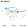 Gafas de Sol Rectangulares sin Marco Graduadas de una Pieza para Niños Estilo Lluvia Lindas para Bebé Elegantes para Fiesta Gafas de Sol