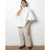 Lotte 2022 Outono e Inverno Estilo Japonês Decote Redondo Amarrar Solto Camisa de Manga Longa Blusa para Mulheres