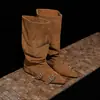 Botas femininas de bico fino estilo europeu e americano, para outono e inverno de 2026, com fivela de cinto, salto grosso, salto plataforma afunilado, botas de montaria acima do joelho
