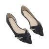 Sandalias Planas Elegantes de Perlas con Punta de Dedo para Mujer 2023 Primavera Nuevo Estilo Malla Planas Infrarrojas Zapatos de Ropa de Trabajo