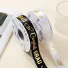 Cinta de Poliéster y Algodón Estampada en Oro Transfronteriza Cinta para Ramo de Cinta Cinta de Unión de Color de Alta Calidad Tienda de Flores Materiales Hechos a Mano para DIY Venta al por Mayor