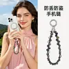 Cadena de Teléfono de Muñeca Corta en Stock, Pulsera Colgante de Cubo de Azúcar de Cristal de Moda y Sencilla, Hecha a Mano de Alta Calidad con Abalorios para Mujer