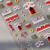 TENSOR nuevo proceso pegatinas para uñas esmeriladas M936 color dorado nueva serie en relieve pegatinas adhesivas para uñas serie feliz año
