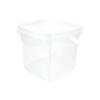 Arcilla cristalina de color, arcilla espacial, cubo de embalaje portátil, cubo cuadrado de plástico transparente sellado con tapa, cubo para guardar refrigerios de frutas