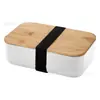 Caja de Almuerzo Cuadrada de Paja de Trigo y Bambú de una Sola Capa con Caja para Cubiertos, Caja de Almuerzo Portátil, Fabricante, Venta al por Mayor