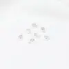 Ouro Real 18K Terminal de Crimpagem Plano Contas Redondas Pulseira Contas de Posicionamento Fio de Aço Corda Pulseira DIY Colar Fecho de Pressão B93