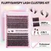 Pestañas Postizas Segmentadas de Venta Caliente Transfronteriza 30D/40D Pestañas con Rizado D de Amazon Set de Extensiones de Pestañas Transfronterizo Europeo y Americano