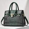 Nuevo Patrón de Cocodrilo 2024 Bolsos Joker Explosiones para Mujer Otoño e Invierno Comercio Exterior Hombro Moda Femenina Explosiones Suministro Directo de Fábrica